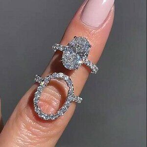 Simulated Diamond Ring with Insert